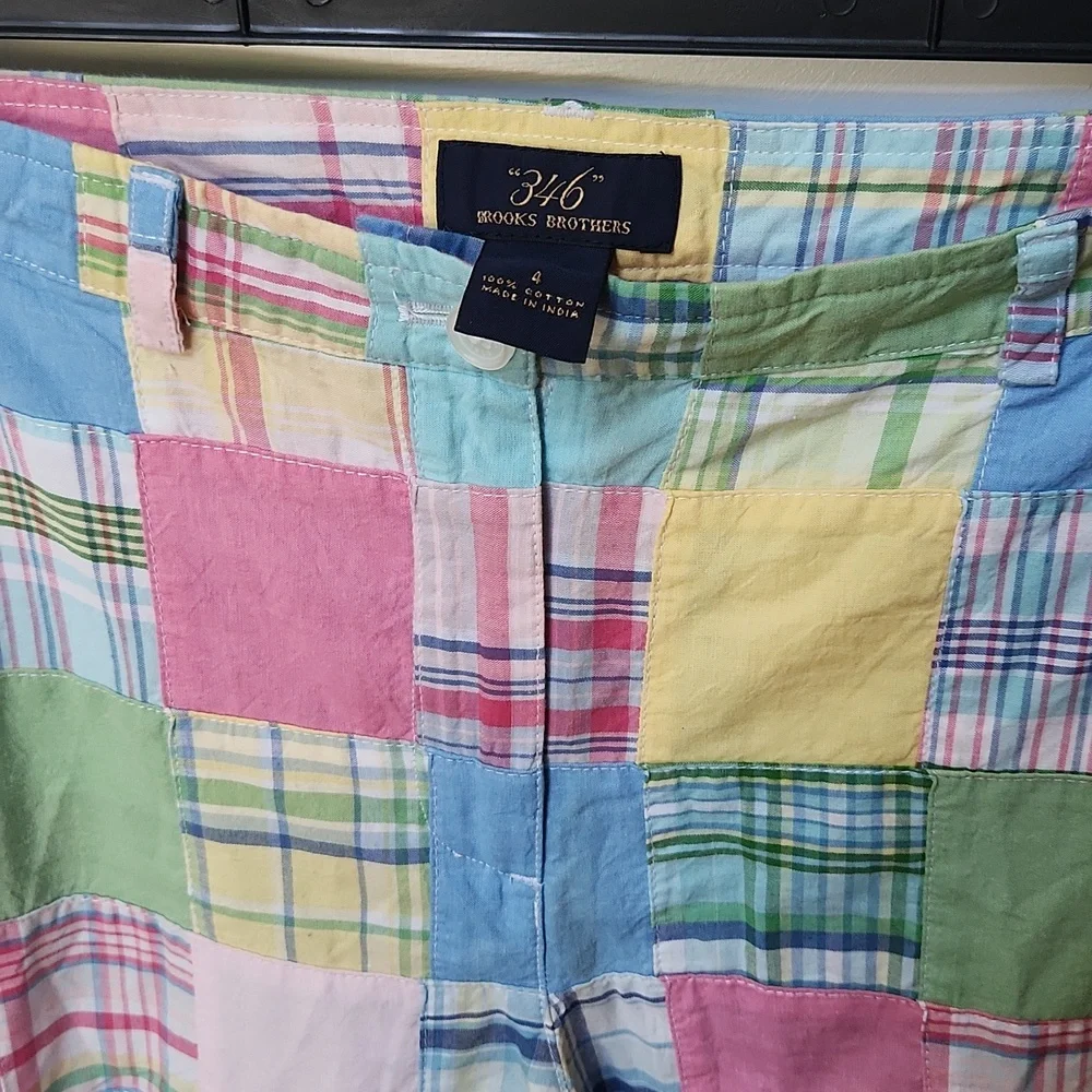 Brooks Brothers 346 Patchwork Pants. Women’s Size 4 - Picture 2 of 4
